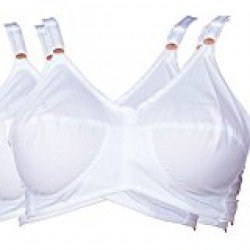 VESY Women's Cotton Non Padded Wire Free Plus Size Sports Bra Black-Rani  (Pack of 2)