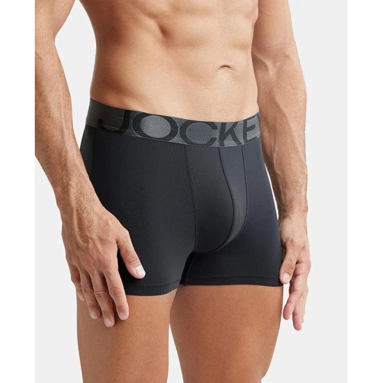 Jockey IC28 Men's Tactel Microfiber Elastane Stretch Solid Trunk with Moisture Move Treatment