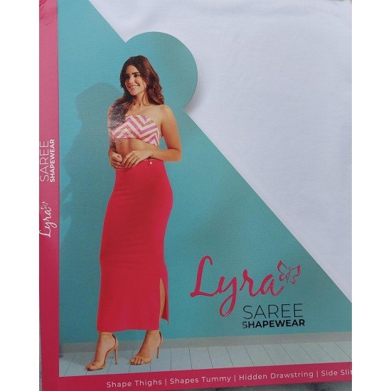 Lyra women saree shapewear bubble gum colour plus size pack of 1