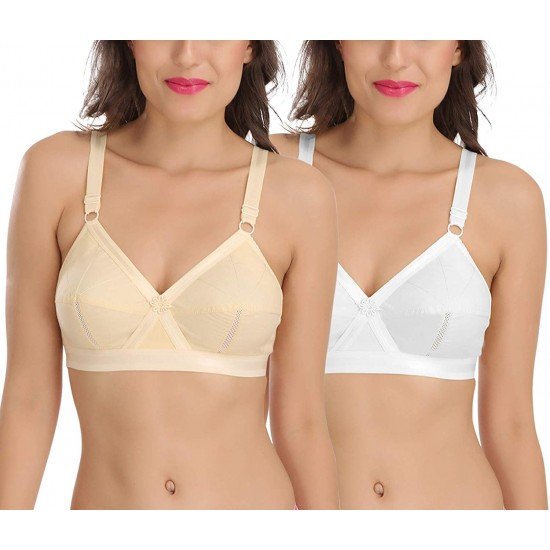 Buy Sona Women's Perfecto Full Cup Everyday Plus Size Cotton Bra Maroon-40D  at
