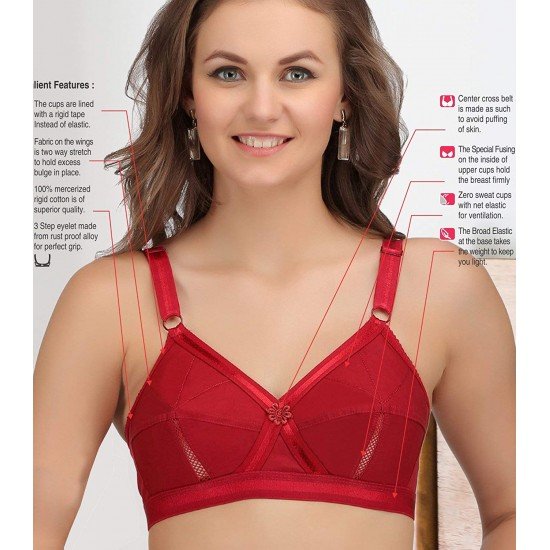 Buy Bodycare B, C & D Cup Perfect Coverage Bra In 100% Cotton-Pack Of 2 -  Nude Online